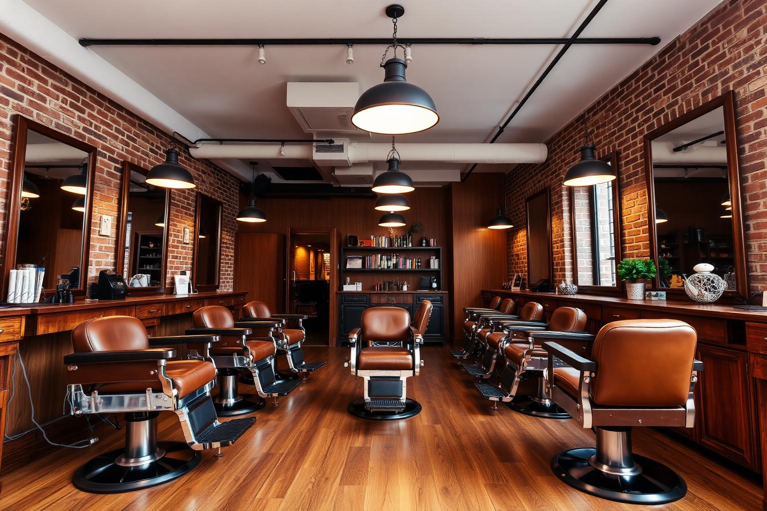 Interior of the Germantown barbershop